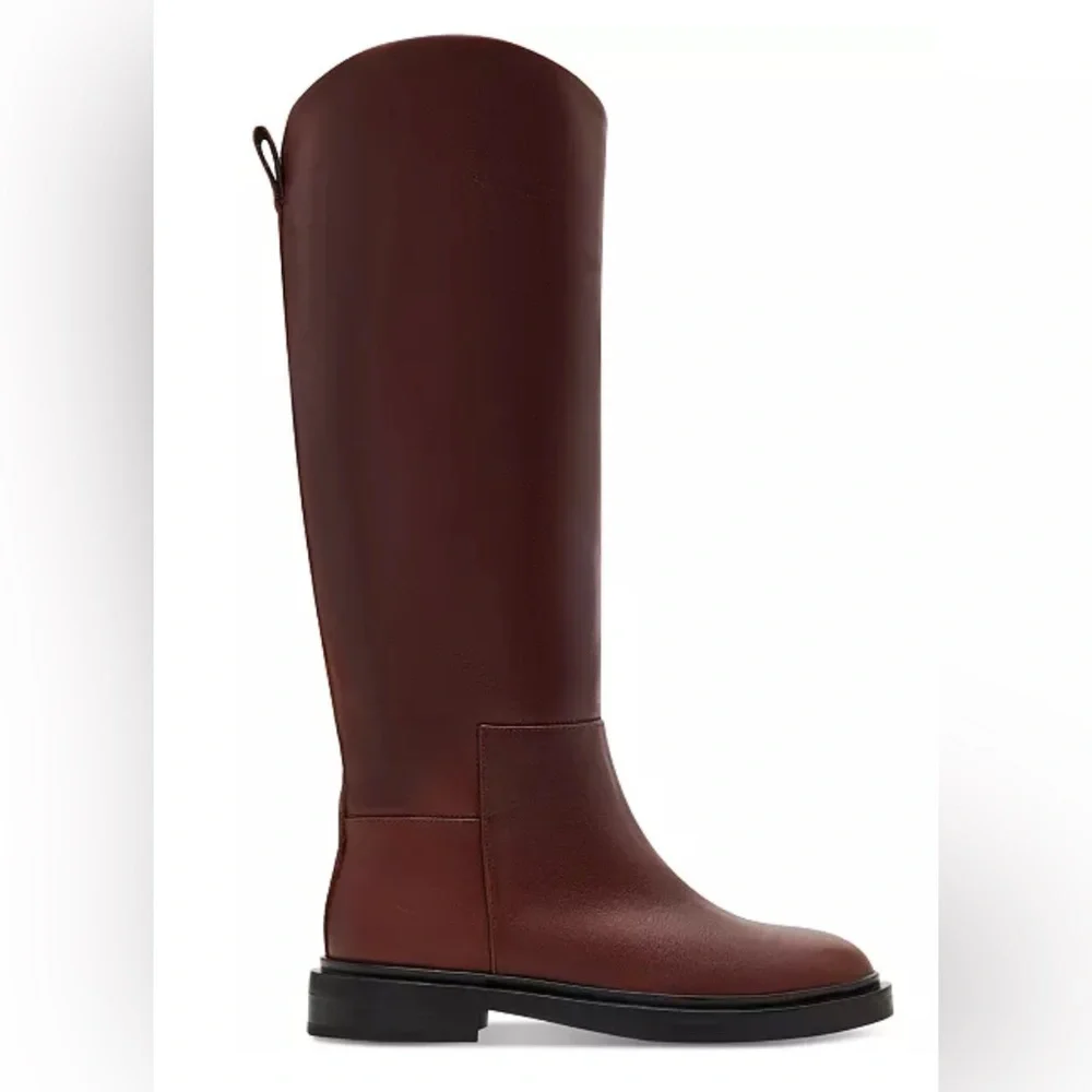 Steve Madden Size 7.5 Women Brown Leather Gaige Riding Boots New MSRP $200 NWT